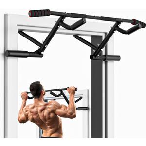 ONETWOFIT 2025 Upgrade Multi-Grip Pull Up Bar for Doorway - 460 lbs Heavy Duty Chin-Up Bar for Home Gym Exercise, Door Frame Pull Up Bar for Almost All Doors