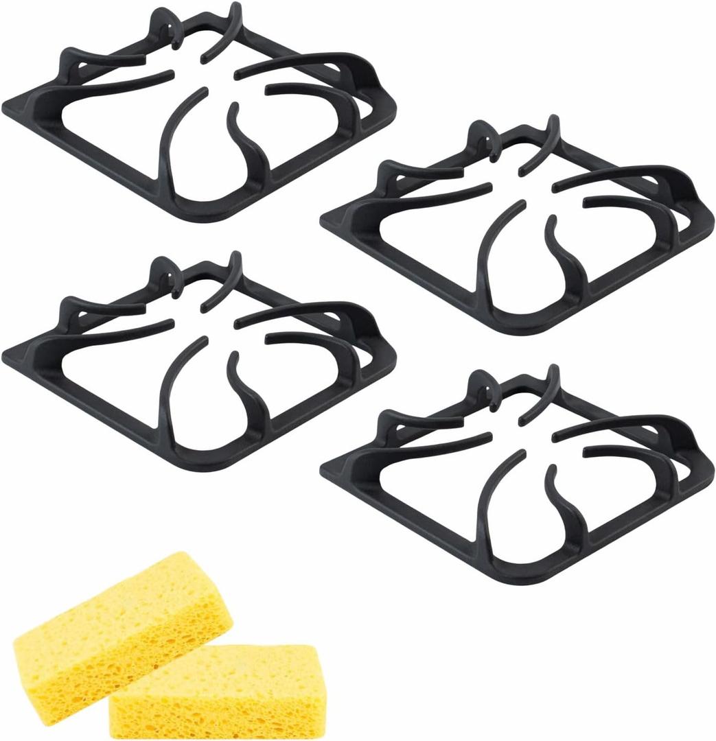 zcafmfzf Upgraded 316202405 Cast Iron Stove Burner Grate Set for Frigidaire Kenmore Gas Ranges, Gas Stove Burner Grates Replacement Parts, 8.8 x 8.8 Inch Grates 4 Pcs
