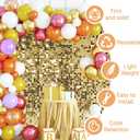 Light Gold Shimmer Wall Backdrop,Shiny Sequins,36Pcs Sequins Backdrop Panels,Glitter Bling Photo Background for Birthday Party Wedding Engagement Anniversary Graduation (Each 1FT², Total 36FT²)
