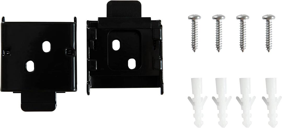 Universal Replacement, Metal Blinds mounting Brackets, Mountings Brackets for Roller Blinds (Type 1 Black)