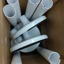 Mr. Chain 96401-6 White Stanchion, 2.5" link x 40" Overall Height, Pack of 6