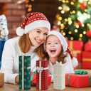 Thyle 3 Pcs Christmas Table Centerpieces 7.9, 6.7, 5.9 Inch Tall Christmas Rustic Wood Presents Faux Blocks Table Decor Tabletop Tiered Tray Decor for Xmas Home Farmhouse Indoor Holiday Party