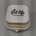 Collapsible Dog Water Bowl, Portable Dog Bowl for Traveling, 2-in-1 Pet Food and Water Feeder - Travel Dog Bowls with Lid for Walking, Traveling, Camping and Hiking (White)