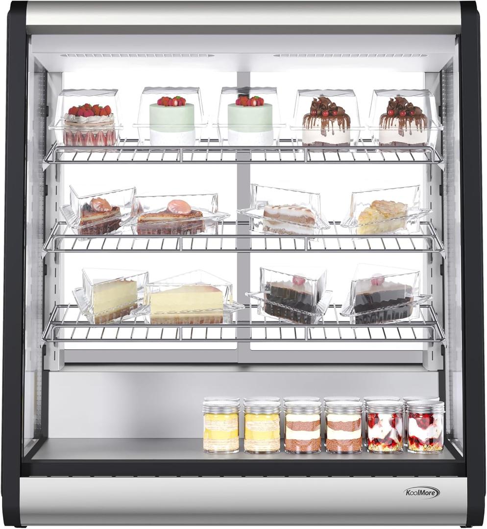 KoolMore CDC-69-SS 31 in. 4-Tier Commercial Countertop Display Refrigerator in Stainless-Steel