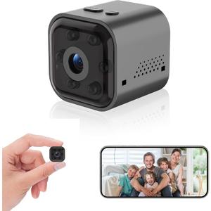 Hidden Camera - 1080P HD WiFi Wireless Security Camera - Nanny Camera - Best Mini Car Cameras for Surveillance - Surveillance Camera with Motion Detection and Night Vision (Black)