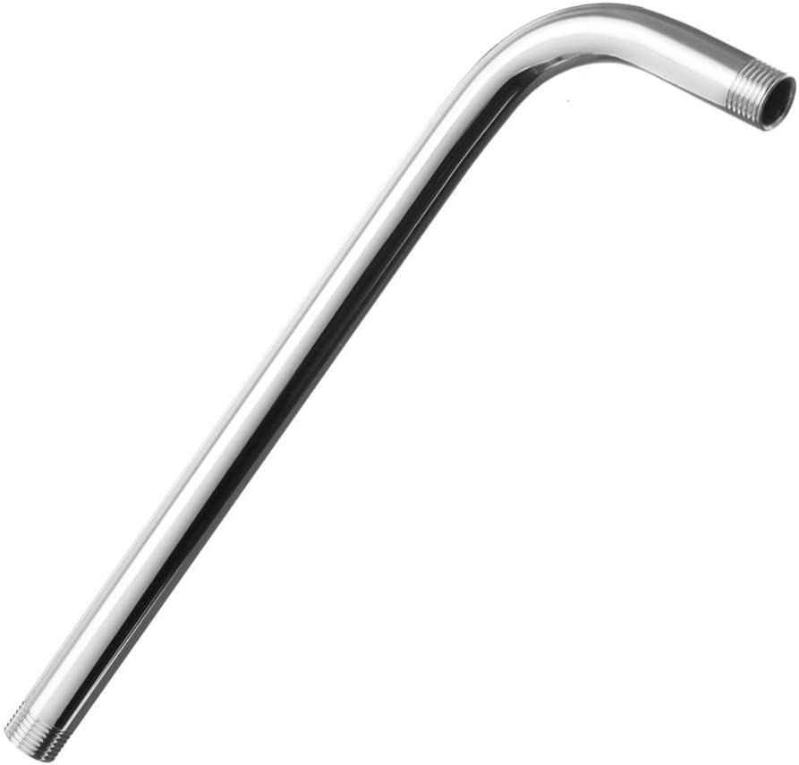 Shower Arm Stainless Steel Wall Shower Head Extension Pipe Replacement Part (40cm, 15.74inch)