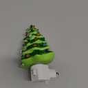 Brightown Ceramic Christmas Tree Night Light - 2 Pack 5.2" Christmas Decorative Ceramic Tree with ON/Off Switch, Vintage Christmas Night Light for Bedroom Bathroom Living Room Porch Holiday Decor (Green)