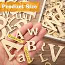 Blulu 260 Pcs 1 Inches and 2 Inches Wooden Alphabet Letters Bulk Unfinished Wood Alphabet Letters for Craft DIY Natural Blank ABCs Cutouts for Spelling Learning Painting Craft Project Home Wall Decor