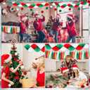 Pasimy Christmas Party Decorations Red Green Honeycomb Garlands Honeycomb Ball Garlands Tassel Banner for Christmas Birthday Wedding Baby Bridal Shower Decorations Supplies Kit