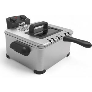Alpha Living Electric Deep Fryer  4.5L Deep Fryer with Basket with 2-Quart and 4-Quart Baskets  High-Grade Stainless Steel  Temperature Control and Timer  Ideal for Fried Chicken, Fries