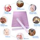 50 Pcs Nail File, Emery Board Nail Files for Acrylic Nails and Natural Nails, 100/180 Grit Double Sided Fingernail File Gel Nail Professional Reusable Washable Manicure Pedicure Kit Set Gray