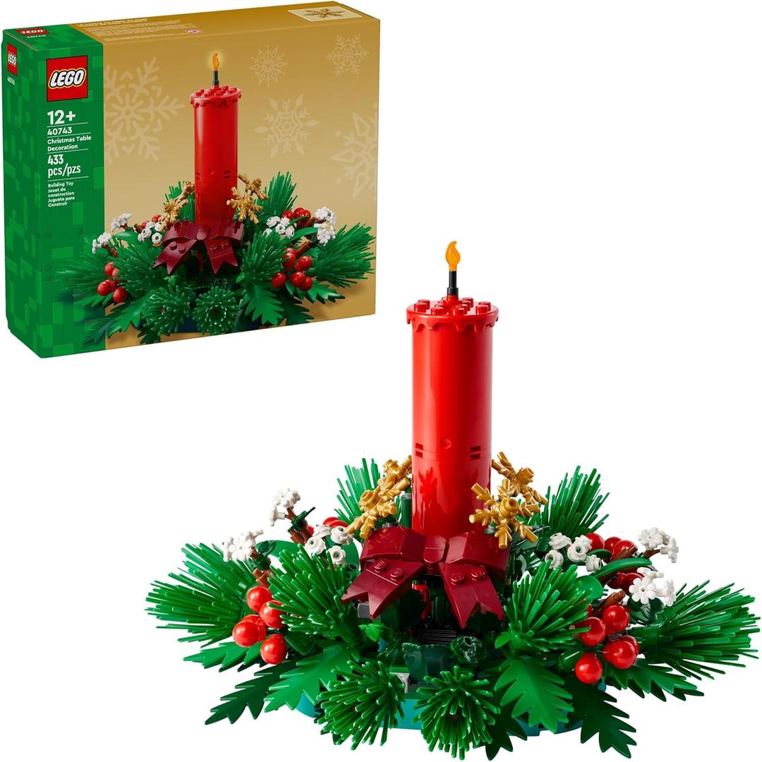 LEGO Christmas Table Decoration Building Toy for Kids - Brick-Built Holiday Centerpiece & Festive Room Decor - Craft for Girls & Boys, Ages 12+ - Gift Idea for Families - 40743