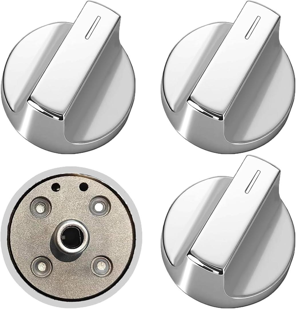 W11517334 Stove Knob Replacement, Fit for Whirlpool Gas Cooktop Oven Knobs W10850033/W11122869 /WEG515S0FB0/WEG745H0FS0Compatible W11458842 (4 PCS)