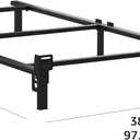 Amazon Basics Metal Twin Size Bed Frame, 6-Leg Base for Box Spring and Mattress Support, Tool-Free Easy Assembly, Black