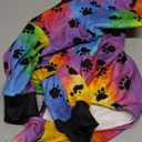 Cnkwei Dog Pajamas Medium Large Dog Paw Printed Greyhound Pajamas Jumpsuit Bodysuit (Multi-colored)