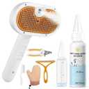 Pet Steam Brush Dog Cat 2026 New Grooming Comb for Shedding, Floating Hair, Smooth & Detangling, Gentle Cool Mist Softens Hair Reduces Static Helps Pets Who Dislike Bathing,Includes Waterless Shampoo