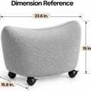 Cozy Corduroy Ottoman Foot Rest, Modern Upholstered Accent Stool, Medium