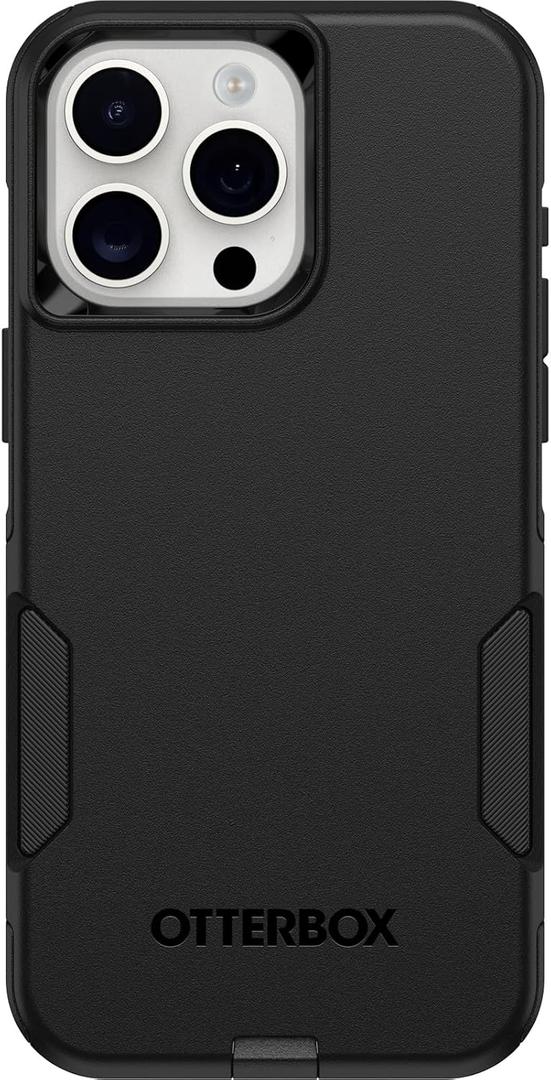 OtterBox iPhone 15 Pro MAX (Only) Commuter Series Case - Black, Slim & Tough, Pocket-Friendly, with Port Protection
