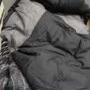 Black Comforter Size 68x88in, Stripe Geometric Bed in a Bag, Geometric Comforter, Soft Microfiber All Seasons Comforter