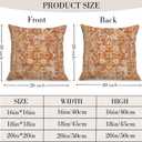 Boho Throw Pillow Covers 20x20 inch Set of 2,Bohemian Vintage Carpet Pattern Antique Ethnic Decor Double Sided Pattern Cushion Cover Soft Pillow Case Living Sofa Room Bed Square Pillow Cover