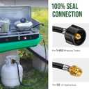 4ft Propane Hose Adapter 1lb to 20lbPropane Adapter 20lb to 1lb Converter, Propane Tank Adapter Hose 20 lb to 1 lb for Weber Q Grill/Coleman Stove/Blackstone Griddle/Buddy Heater/Weber Traveler