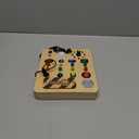 Busy Board with LED Light, Wooden Sensory Toys for Toddler, Montessori Music Toy for Airplane, Travel Activity Educational Learning Autism Toys, Birthday Boys Girls Gifts