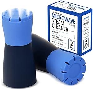 IMPRESA 2 Pack Microwave Steam Cleaner - Quick & Effortless Grime and Odor Elimination - Just Add Vinegar & Water - Microwave Cleaner 