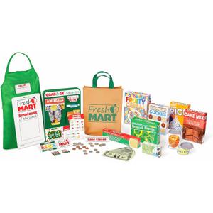 Melissa & Doug Fresh Mart Companion Set, Grocery Store Pretend Play Toys, Toy Kitchen Accessories & Play Food, Preschool Learning Toys for Girls & Boys 3+