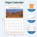 SUNEE 2026 Wall Calendar Extra Large 17"x27", 21 Month from October 2025 to June 2027, Vertical Extra Large Monthly Calendar 2026-2027 for Wall, National Parks