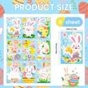 9 Pcs Easter Window Clings -Bunny Egg Flower Happy Easter Stickers, Reusable Window Decals for Easter Decorations, Home Office Classroom Glass Decor