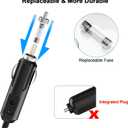 VHBW Replacement for Lenovo Car Charger 90W 65W 45W Compatible with ThinkPad X1 Carbon X1 Yoga T440 T450 T460 T470 T570 Edge E440 E460 E431 Lenovo Essential G700 G710 Power Supply Cord