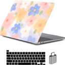 LanBaiLan Compatible for MacBook Pro 13 inch with Touch Bar 2022 2021 2020 2019 2018 2017 2016 Release M1 M2 A2338 A2289 A2251 A2159 A1989 A1706 A1708 Protective Case & Keyboard Cover, Paint Flower