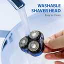 Sejoy Electric Razor for Men,Electric Shavers for Men,Face Shaver, Cordless Washable Rechargeable Shaving Machines,Pop Up Trimmer for Travel Home, LED Display,Fast Charging (Azure)