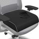 SweetSlubr Seat Cushion for Tailbone Pain Relief, Office Chair Cushion, Memory Foam Large Chair Cushion with Non-Slip Cover for Soft Support at Office Chair, Car Seat, Airplane Black/XLarge
