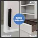 Door Protectors, 3/4" Silicone Cabinet Edge Guard, Protect Kitchen & Drawer Fronts, Prevent Wear, Chipping, Discoloration, Edge Protectors for Drawers, Desks, Countertops and Shelves, Clear, 10Ft