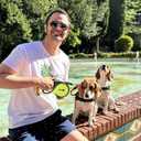 Retractable Dog Leash for Large Dog with Light Rechargeable, 16ft Heavy Duty Retractable Pet Leash with One-Button Control, Anti-Twist Protection, Reflective Leash for Large Dogs Up to 110 lbs