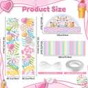4pcs Sweet Land Party Decorations Pastel Lollipop Hanging Banners Candy Door Covers Supplies Candy Store Pastel Runner Rug Backdrop Porch Sign for Birthday Baby Shower Photo Booth Decors