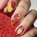 4 x JMEOWIO Gel Nail Stickers Christmas Snowflake Glitter Red Semi Cured Gel Nail Strips Wraps UV/LED Nails Art Design Decoration Accessories