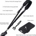 Waka Rapid Camera Neck Strap with Quick Release and Safety Tether, Adjustable Shoulder Sling Strap for Nikon Canon Sony Olympus DSLR - Black
