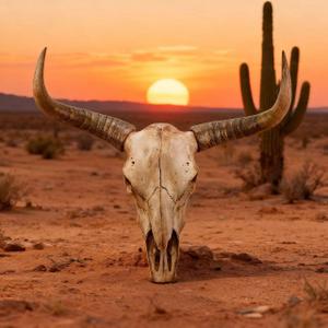 BKCEHCRS Cow Skull Wall Decor, Longhorn Wall Decor with Carved Details, Hand-Carved Authentic Taxidermy Cow Skull Bull Skull Wall Decor 27 * 25 * 10inch,Brown 1