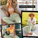 Neer Women's Striped Gingham Pants Cotton Plaid Pajama Lounge Boxer Pants Drawstring Pj Bottoms Wide Leg Trousers with Pocket (S)