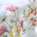ARTABLE Square Spring Summer Tablecloth Printed Flower Vintage Floral Tablecloth for Easter Picnic Outdoor Home Holiday Long Dining Kitchen (Yellow and Pink Flowers, 33 x 33 Inch)
