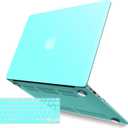 IBENZER Compatible with Old Version MacBook Air 13 Inch Case (2010-2017 Release). Models: A1466 / A1369, Plastic Hard Shell Case with Keyboard Cover for Mac Air 13, Turquoise, A13TBL+1 N (Aqua)