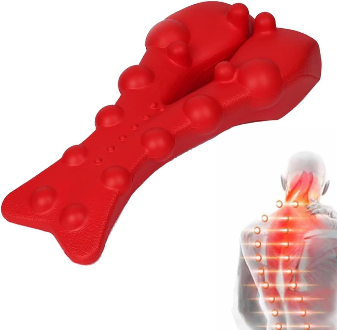 Trapezius Trigger Point Massager, Suboccipital Release Tool Trigger Point Massager for Muscle Pain Relief Neck Back Shoulders (Red)