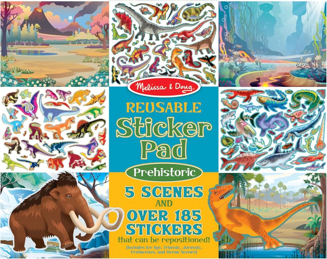 Melissa & Doug Prehistoric Reusable Sticker Pad