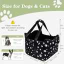 Dog Car Seat for Console - Memory Foam Pet Booster Seat for Small Medium Dogs Up to 21 lbs - SUV Truck Center Console Dog Seat with Safety Leash & Storage Pockets - Washable Cover (Large Black)