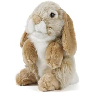 Living Nature Brown Sitting Lop Eared Rabbit Stuffed Animal | Fluffy Rabbit Animal | Soft Toy for Kids | 7 inches