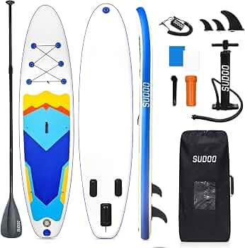 SUDOO 10'6" Inflatable Stand Up Paddle Board for Adults of All Skill Levels