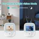 Baby Monitor with Camera and Audio, 2.8" Video Baby Monitor with Secure Transmission No WiFi, Night Vision, Temperature Sensor, Two-Way Talk, Al Off-Lens Detection, Feeding Reminder