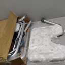 Vaunn Medical Deluxe Spa Shower Chair with Arms and Back, Bath Seat for Seniors, 350 lbs Max Weight, White With Light Gray Arms